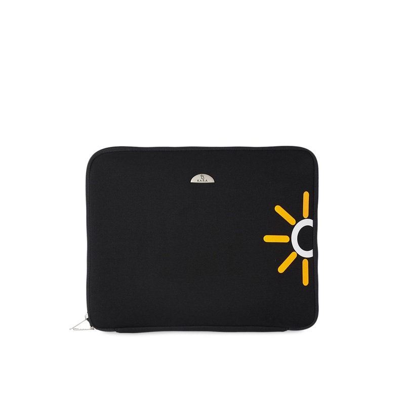 Kara Unisex Black Laptop Sleeve