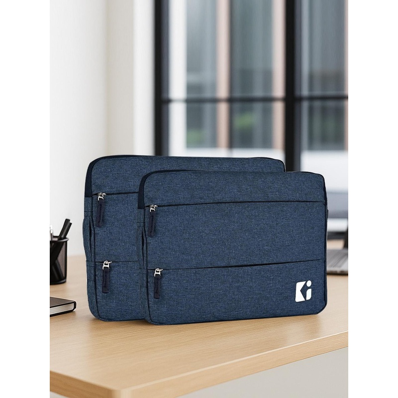 Kuber Industries Blue 2 Pieces Laptop Padded Bag