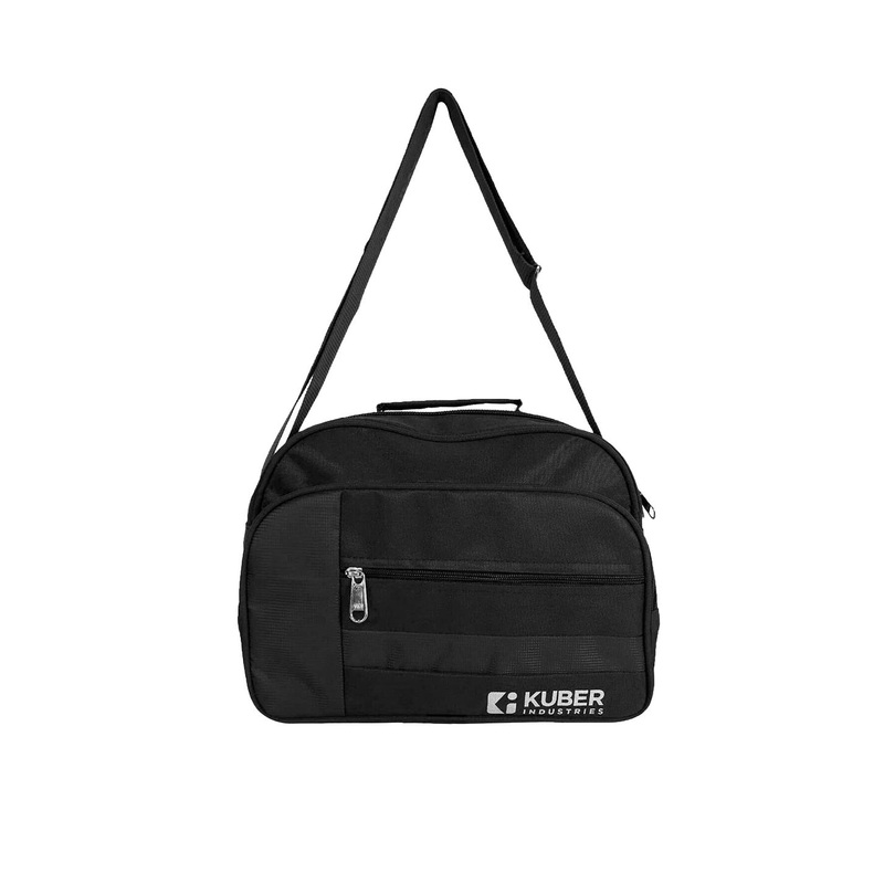 Kuber Industries Canvas Adjustable Strap 4 Compartment Crossbody Bag