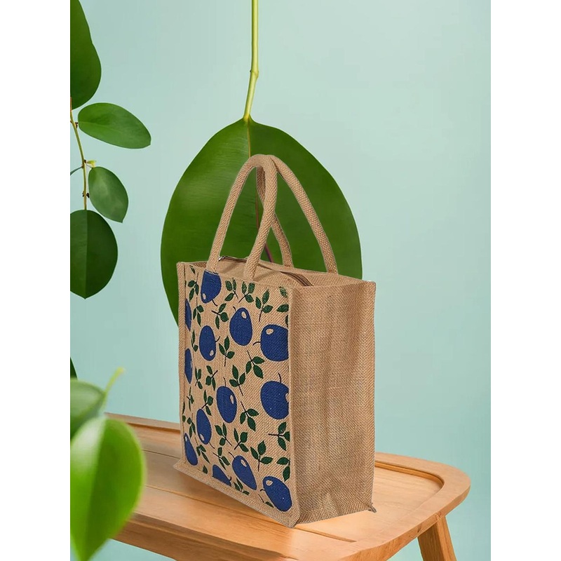 Kuber Industries Printed Shopper Jute Tote Bag