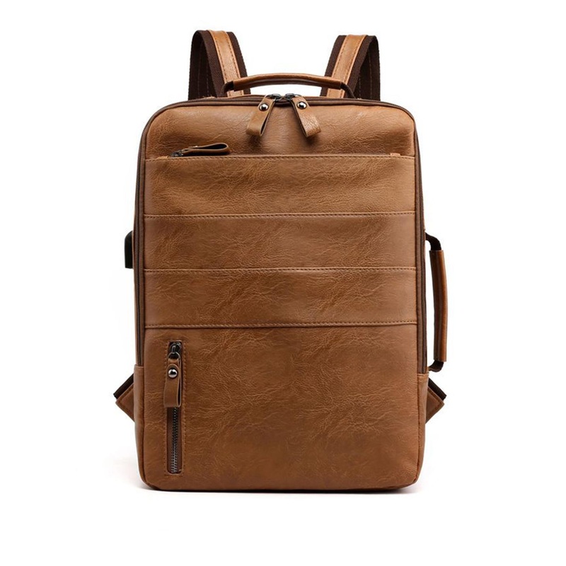 Mast & Harbour Men  Executive Urban Commuter Textured Backpack with USB Charging Port