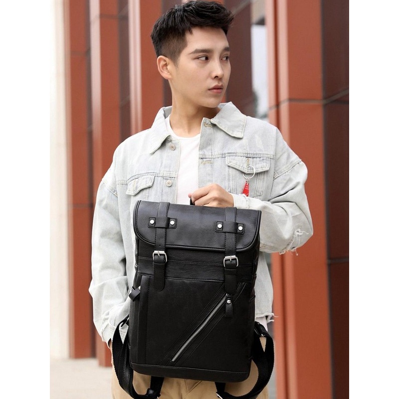 Mast & Harbour Men Solid Padded Shoulder Strap Backpack