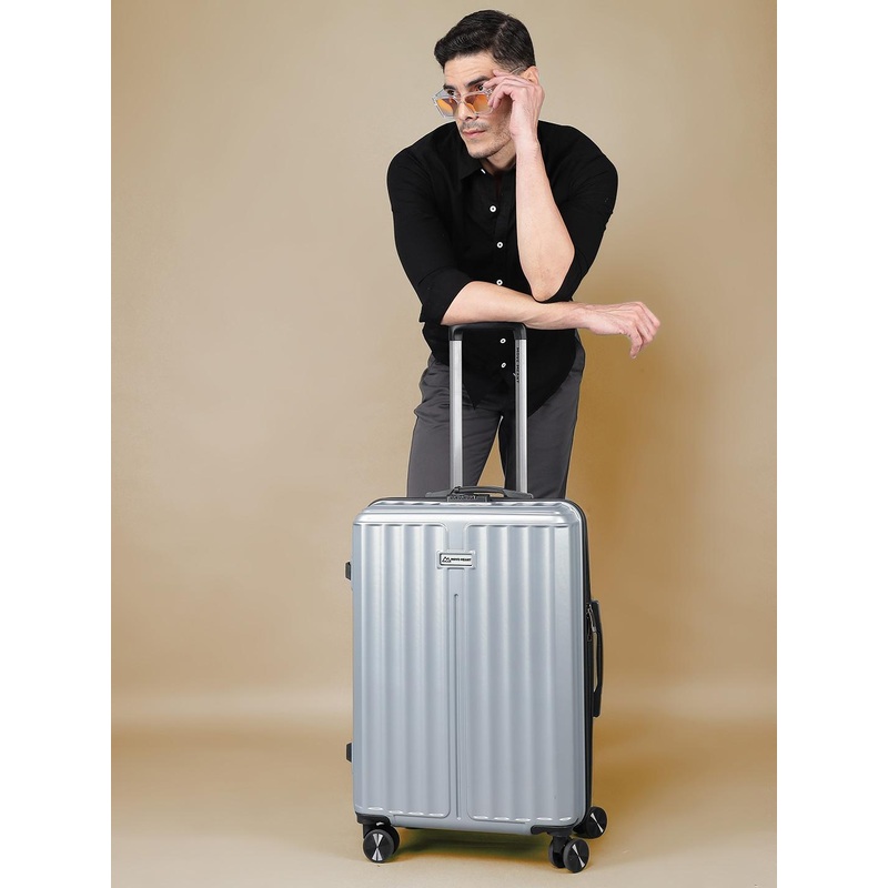 Roamify Polycarbonate 8 wheel Hard Small Cabin Trolley Suitcase 66 cm