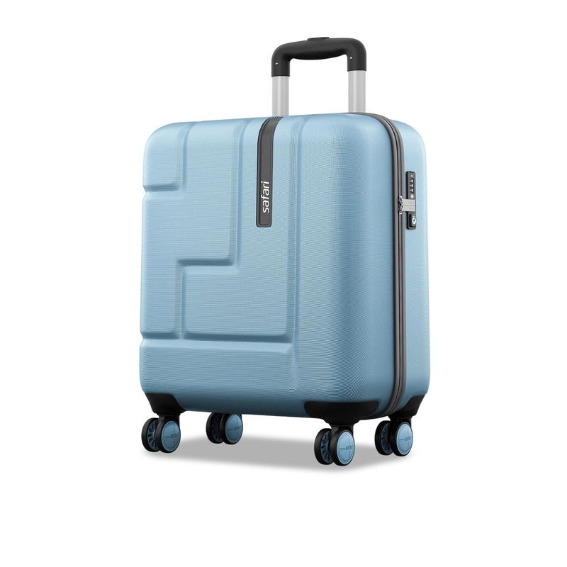Safari Aviator Pearl Blue Overnighter Trolley with Laptop Compartment and TSA Lock 50Cm
