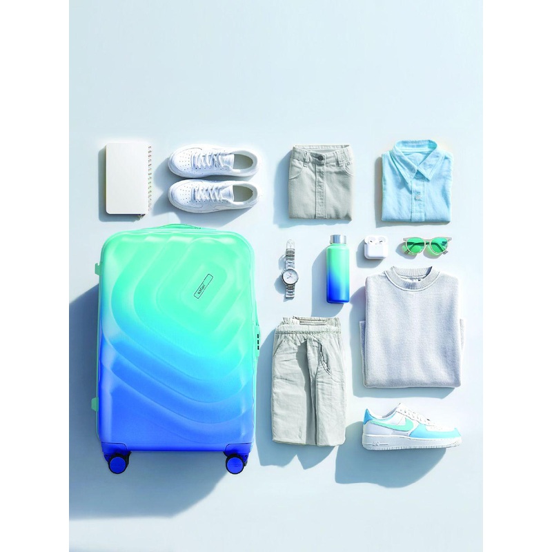 Safari Haze Textured Hard-Sided Trolley Bag