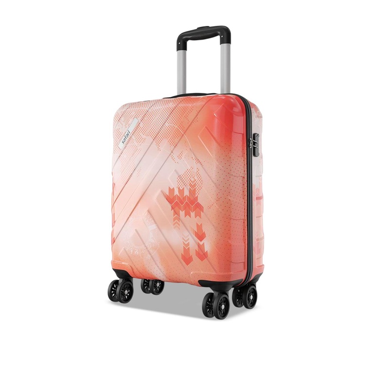 Safari Matrix Printed Hard-Sided Cabin Trolley Bag