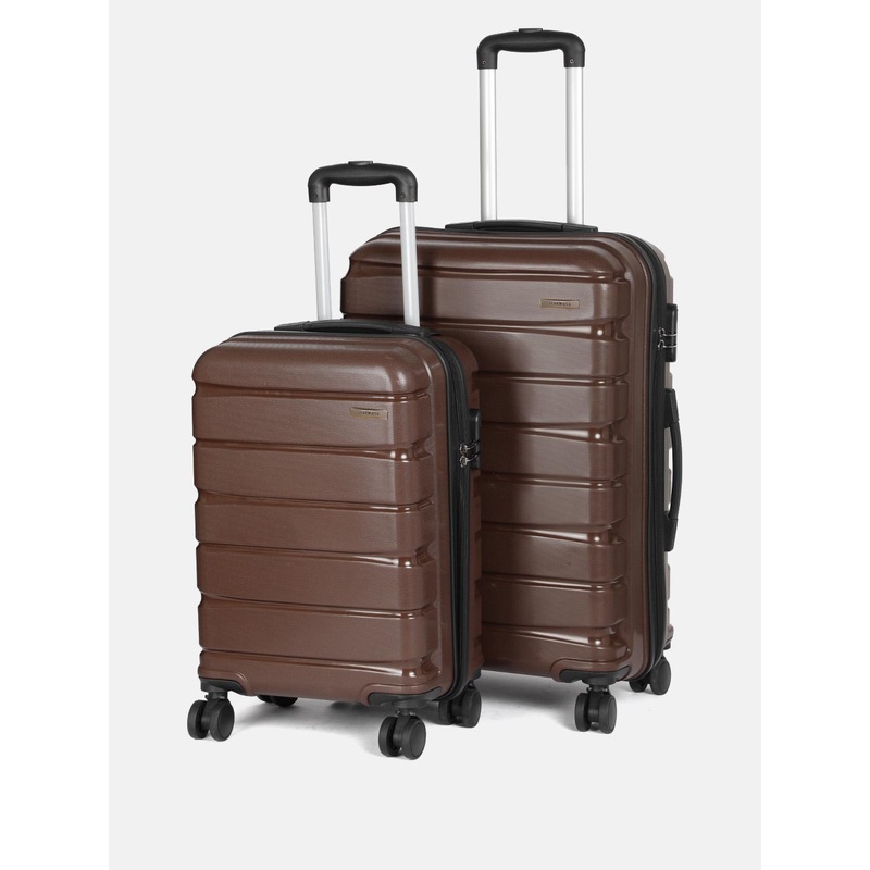Teakwood Leathers Set of 2 Hard Sided 360-Degree Rotation Trolley Bag – 95L