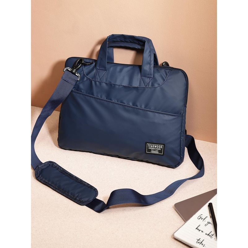 Teakwood Leathers Unisex 15 Inch Laptop Bag With Detachable Sling Strap