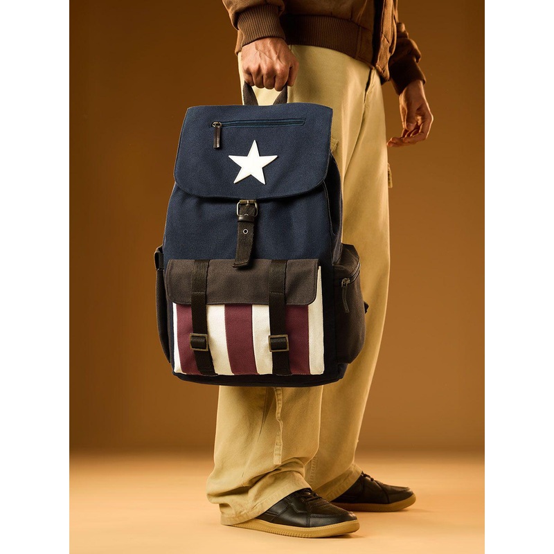 The Souled Store Men Captain America Super Soldier Backpack