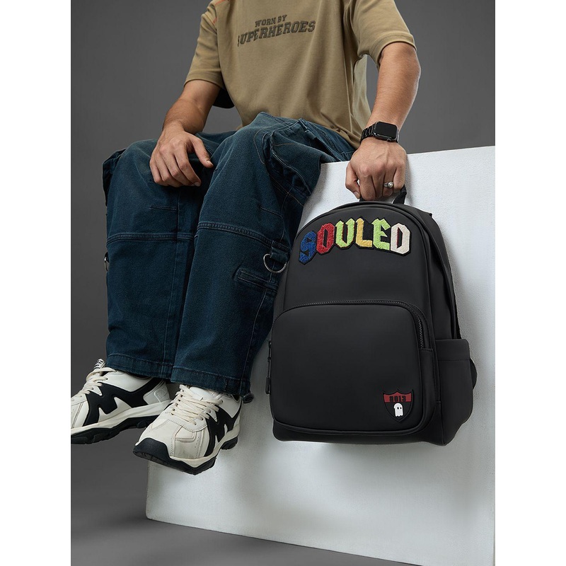 The Souled Store Men Typography Backpack