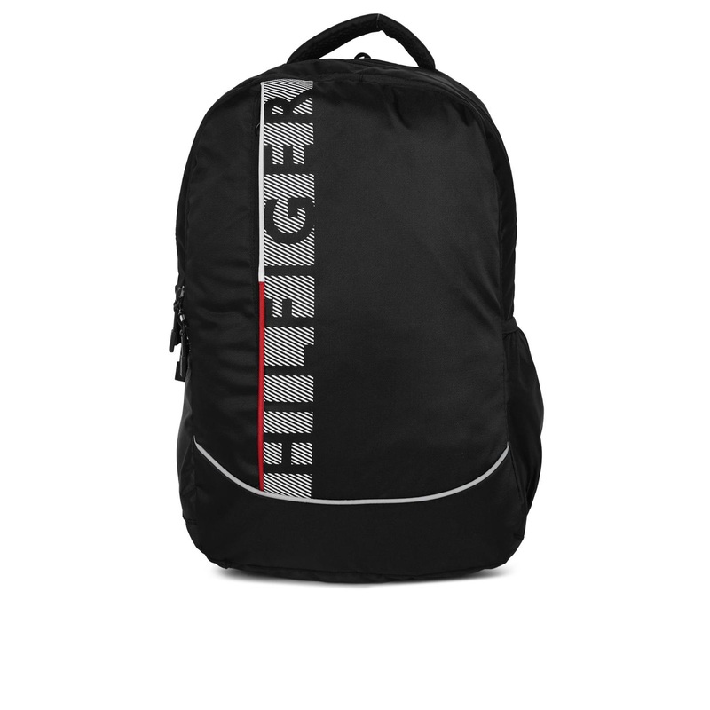 Tommy Hilfiger Unisex Black Typography Backpack