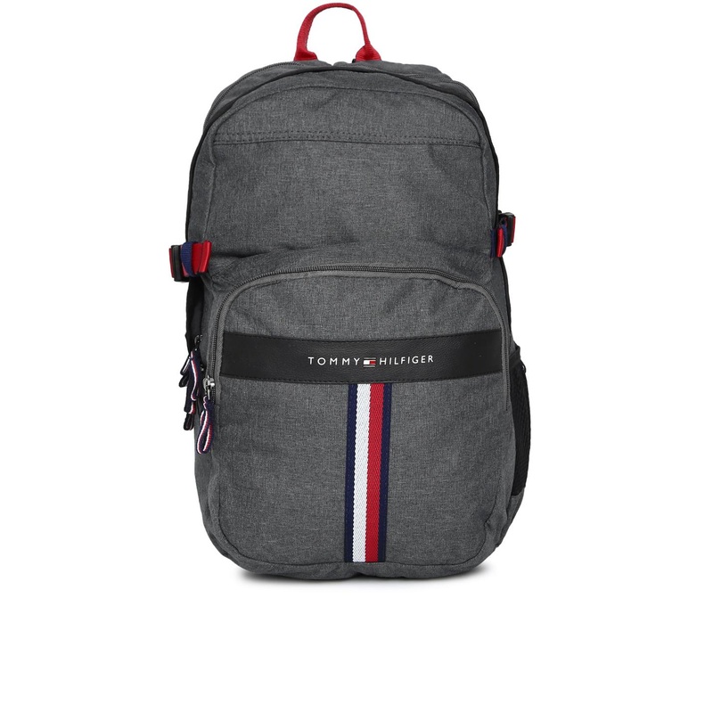 Tommy Hilfiger Unisex Grey Solid Backpack
