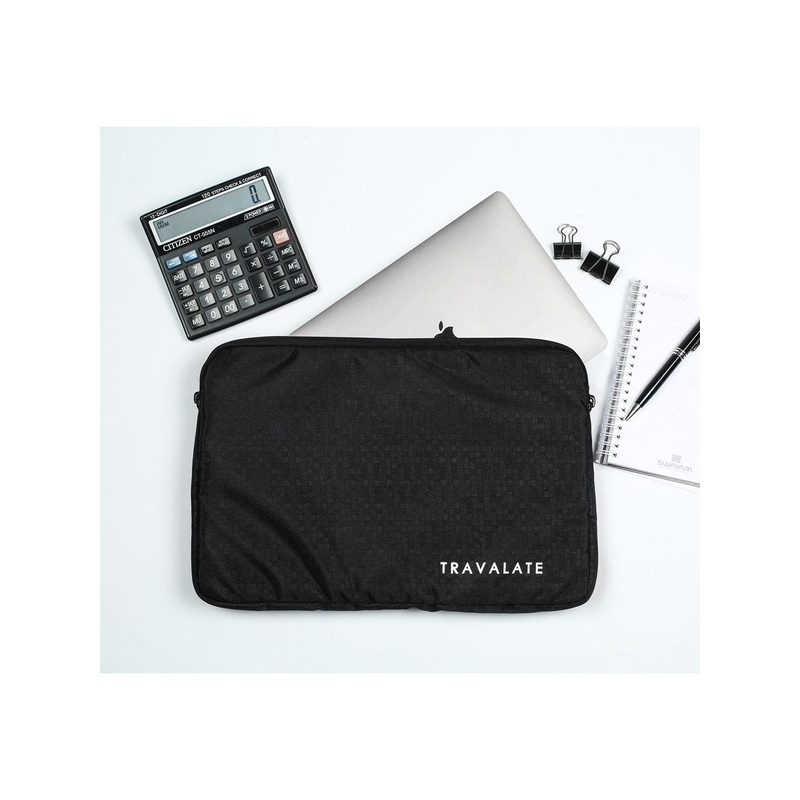TRAVALATE Unisex Black Laptop Sleeve Case