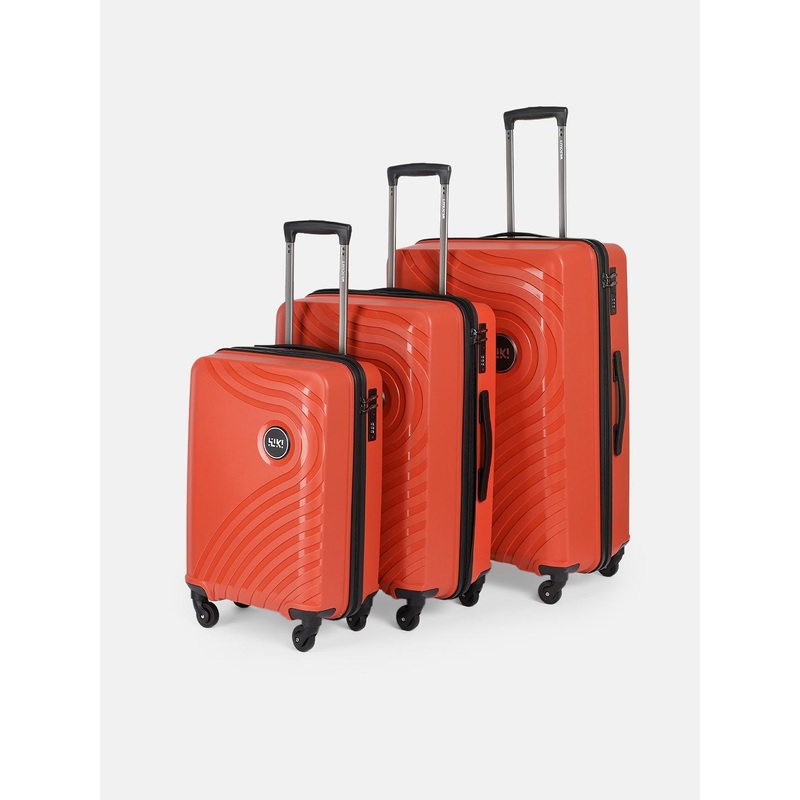 Wildcraft Onyx Lite Set Of 3 Textured Hard Suitcase Trolley Bag- 185L