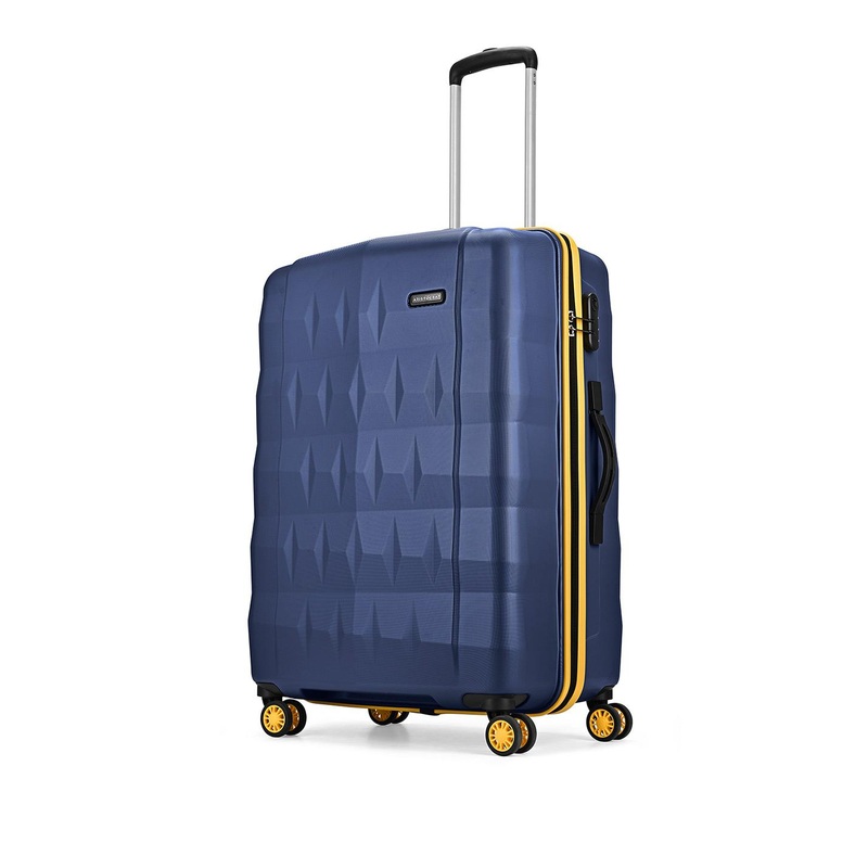 Aristocrat Comet Blue Medium Hard Luggage 66cm Check-in Trolley Bag With Smooth 8-Wheel