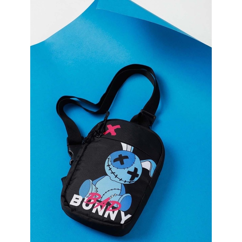 Bewakoof Unisex Bad Bunny Graphic Printed Structured Sling Bag