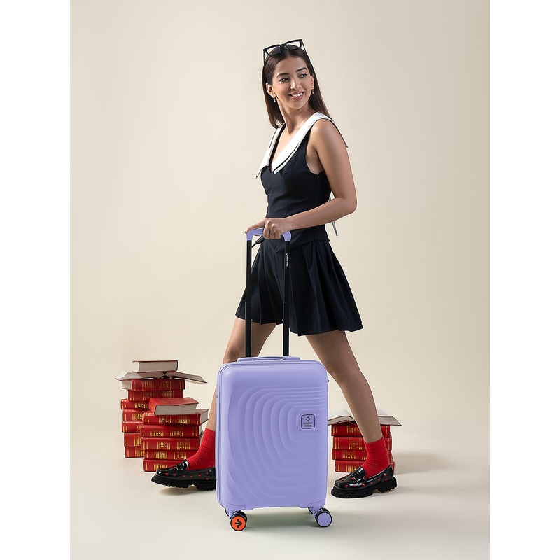 Nasher Miles Boston Polypropylene Cabin Purple Trolley Bag – 20 Inch (55 cm)