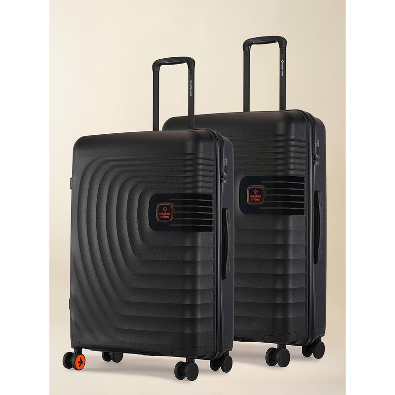 Nasher Miles Boston Polypropylene Medium-Large Black Trolley Bags (65-75 cm)