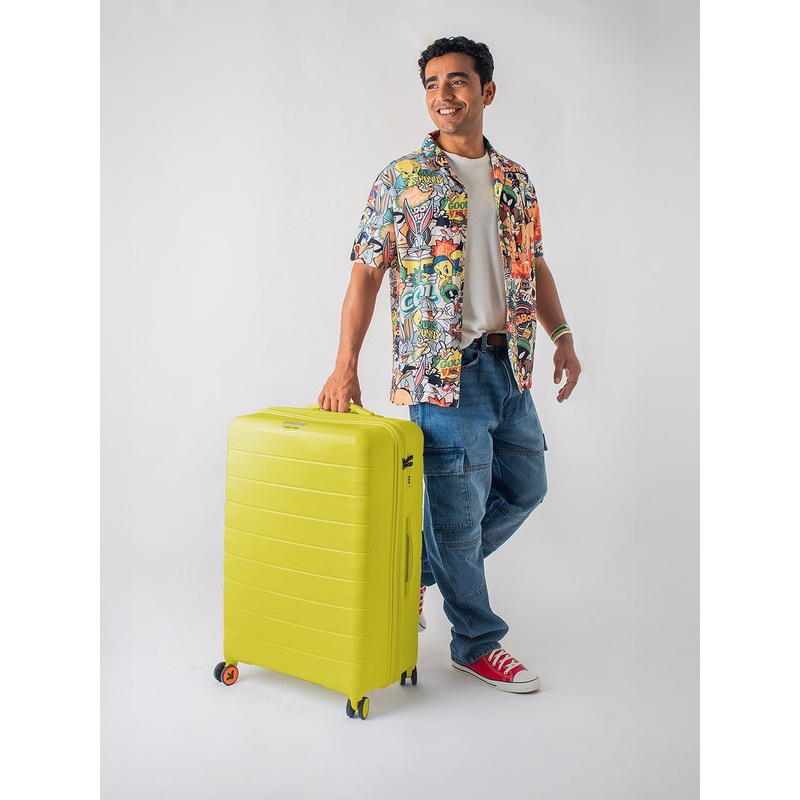 Nasher Miles Vienna Polypropylene Large Yellow Trolley Bag – 28 Inch (75 cm)