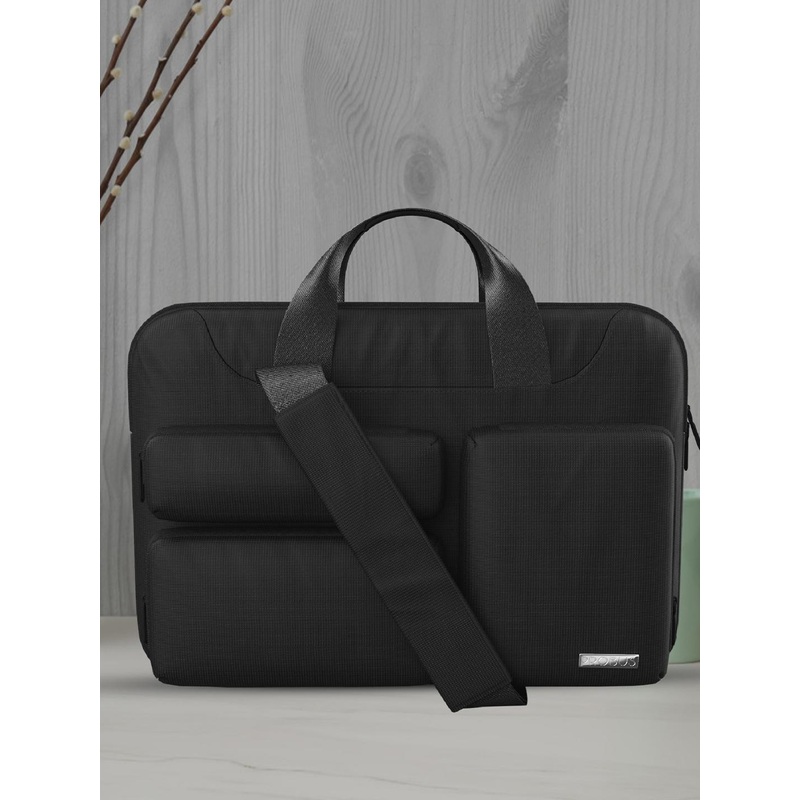 PROBUS Unisex Black 13.3 Inch Triple Pocket Laptop Sleeve