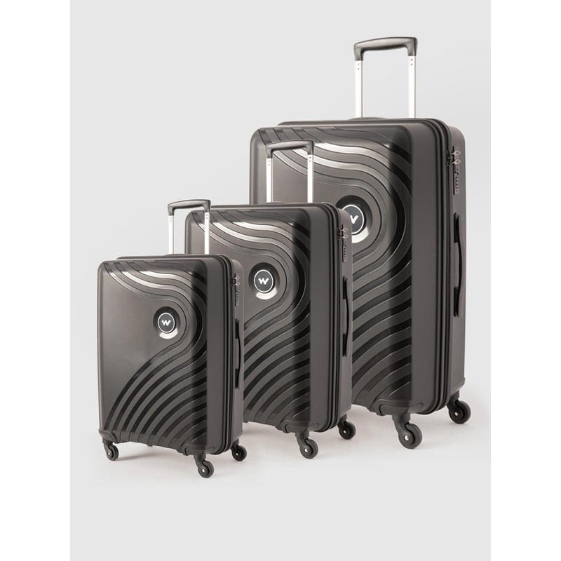 Wildcraft Set of 3 Onyx Lite Trolley Suitcases – Cabin Medium & Large