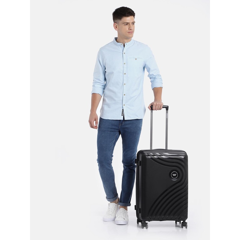 Wildcraft Textured Onyx Medium Trolley Suitcase