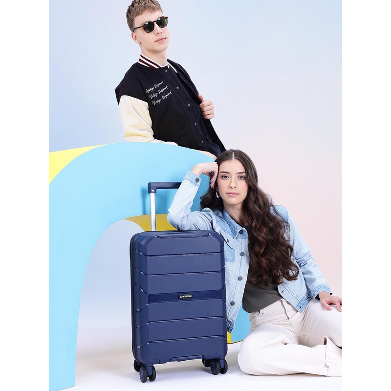 WROGN Textured 360 Degree Rotation Hard Sided Cabin Size Trolley Bag – 45.54L