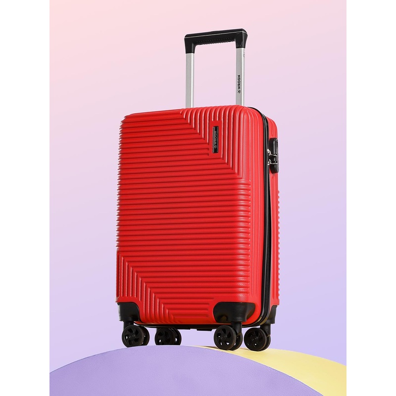 WROGN Unisex Textured HRD Small Hard Suitcase Cabin Trolley Bag- 35.6 L