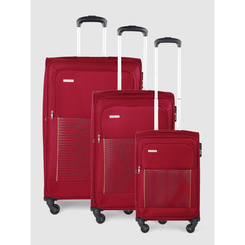Aristocrat Printed Set Of 3 Large Medium & Small Trolley Suitcases