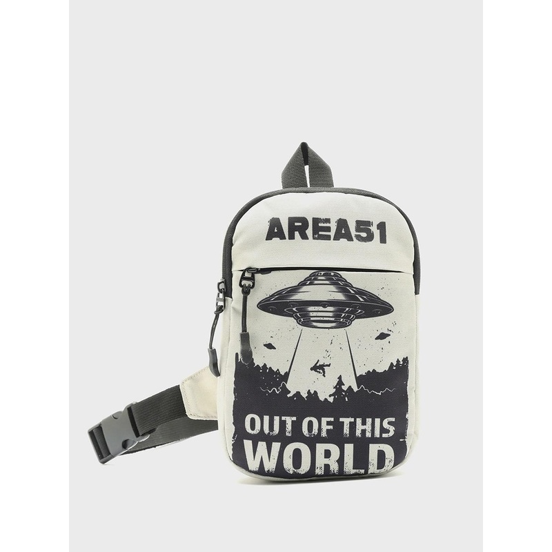 Bewakoof Beige Graphic Printed Shopper Handheld Bag