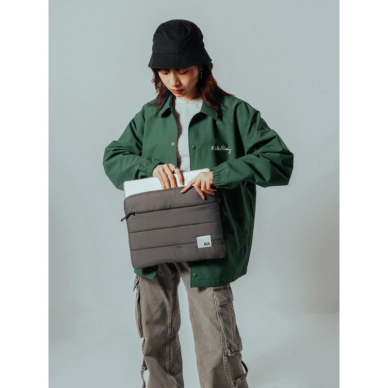 DailyObjects Unisex Slate Gray Stria Laptop Sleeve