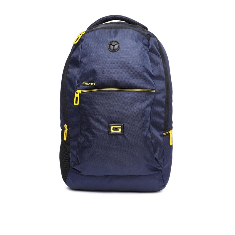 Gear Unisex Navy Blue Textured Backpack