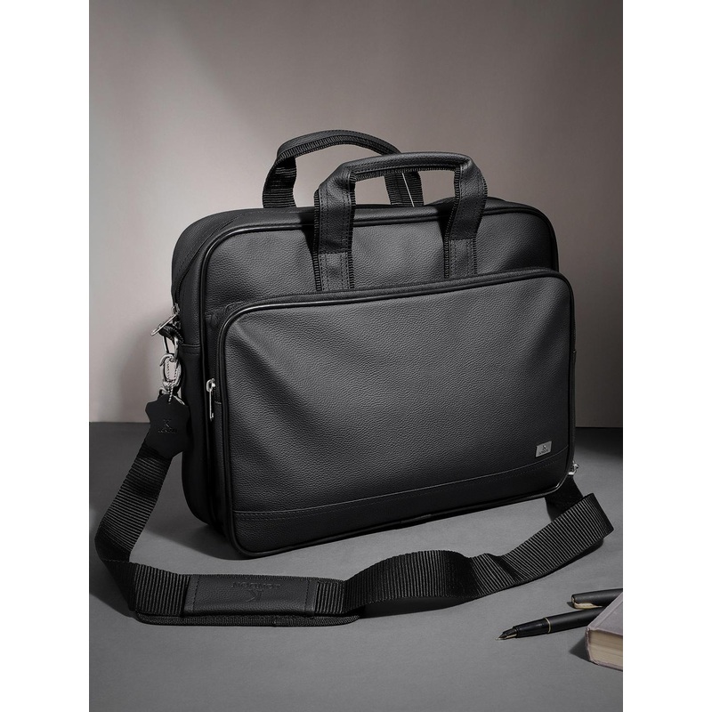 K London Unisex Black Laptop Bag