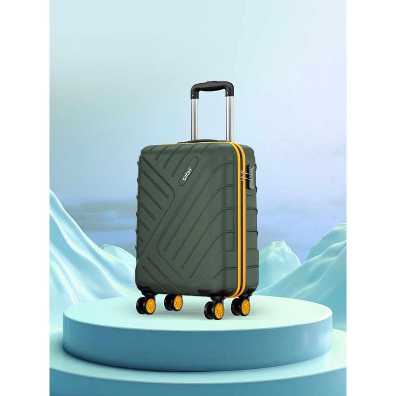 Safari Accent 8 wheel Hard Cabin Trolley Suitcase