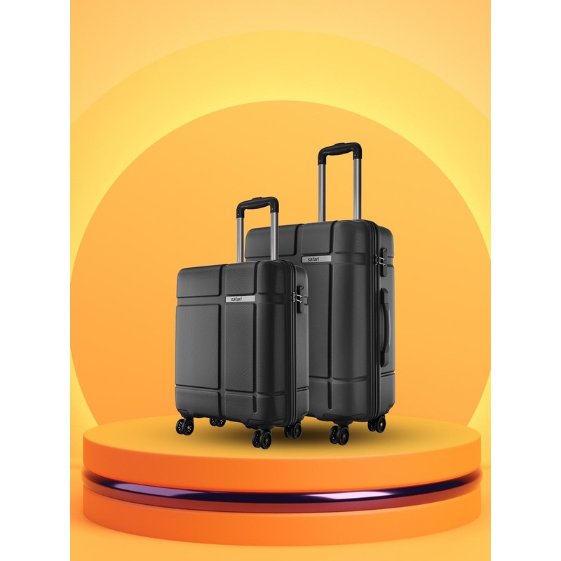 Safari Route Set of 2 Poly Carbonate Small & Medium Hard Trolley Bag