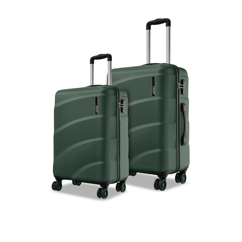 Safari Zuno Set Of 2 Textured Hard Sided Cabin Medium Trolley Bags