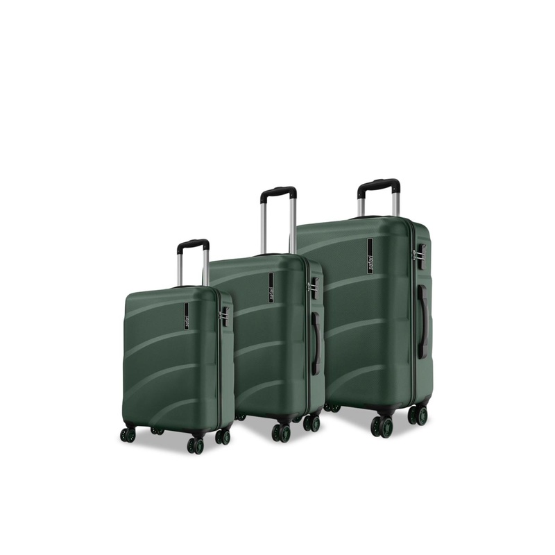 Safari Zuno Set Of 3 Hard Luggage With Dual Wheels Trolley Bag