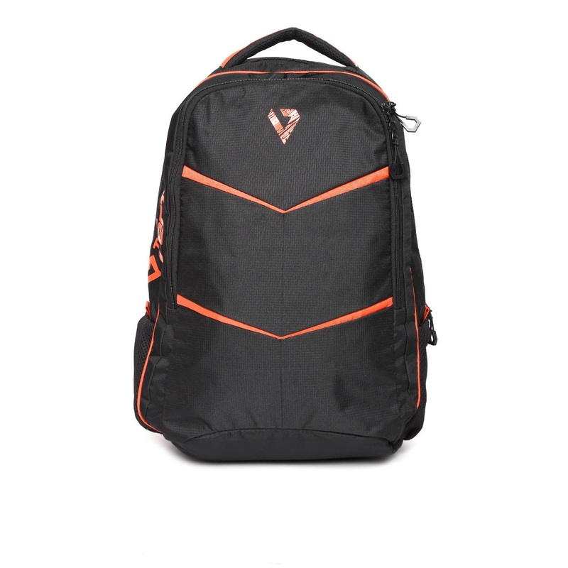 THe VerTicaL Unisex Black Textured Laptop Backpack