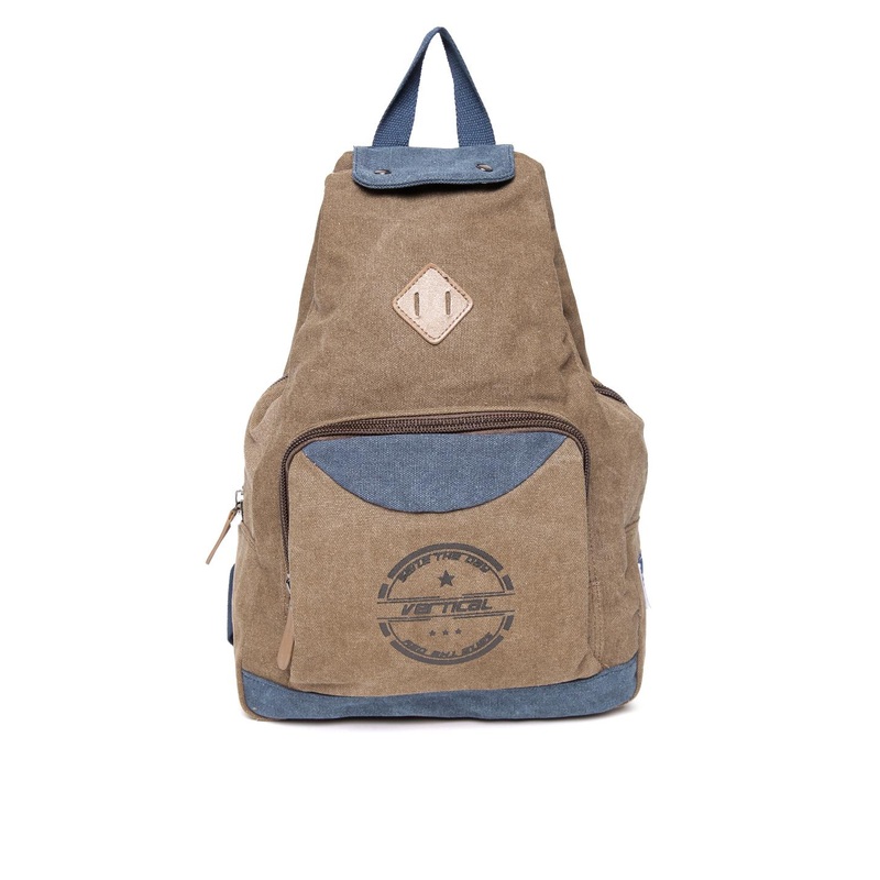 THe VerTicaL Unisex Brown Solid Backpack