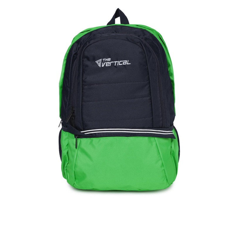 THe VerTicaL Unisex Navy & Green Laptop Backpack