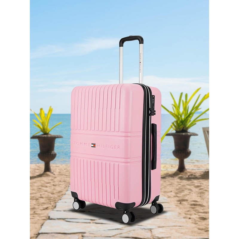 Tommy Hilfiger Textured Hard Sided Medium Trolley Suitcase