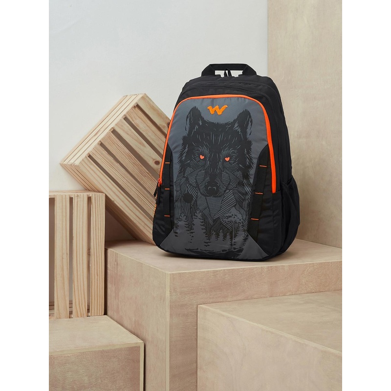Wildcraft Unisex Grey & Black Daredevil Graphic Backpack