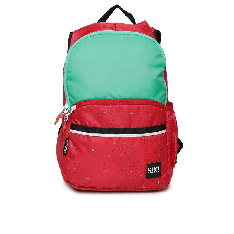 Wildcraft Unisex Red & Green Colourblocked Backpack