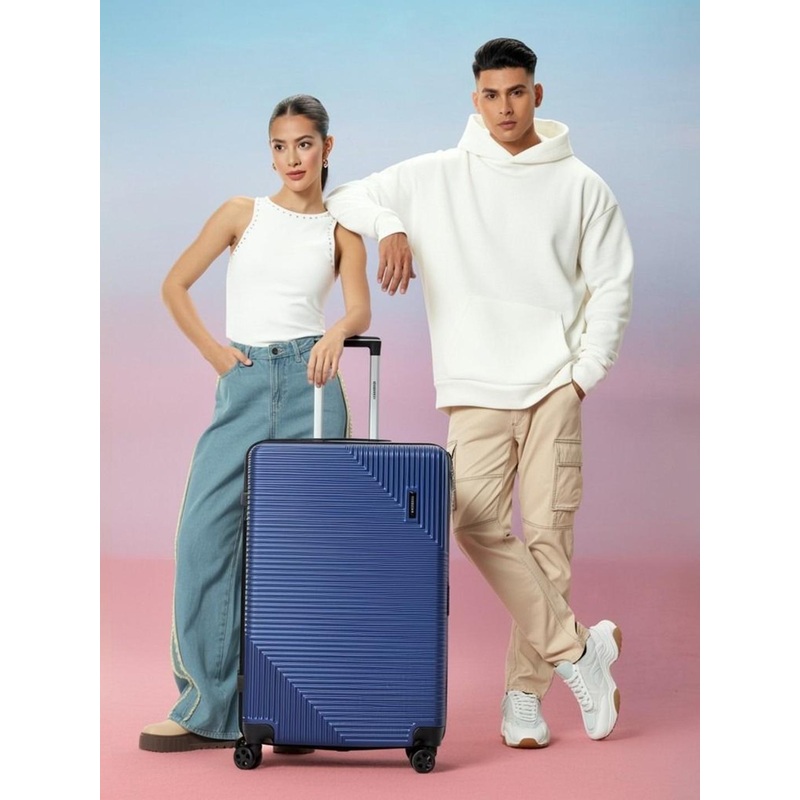 WROGN Textured Hard-Sided Large Trolley Suitcase 80L