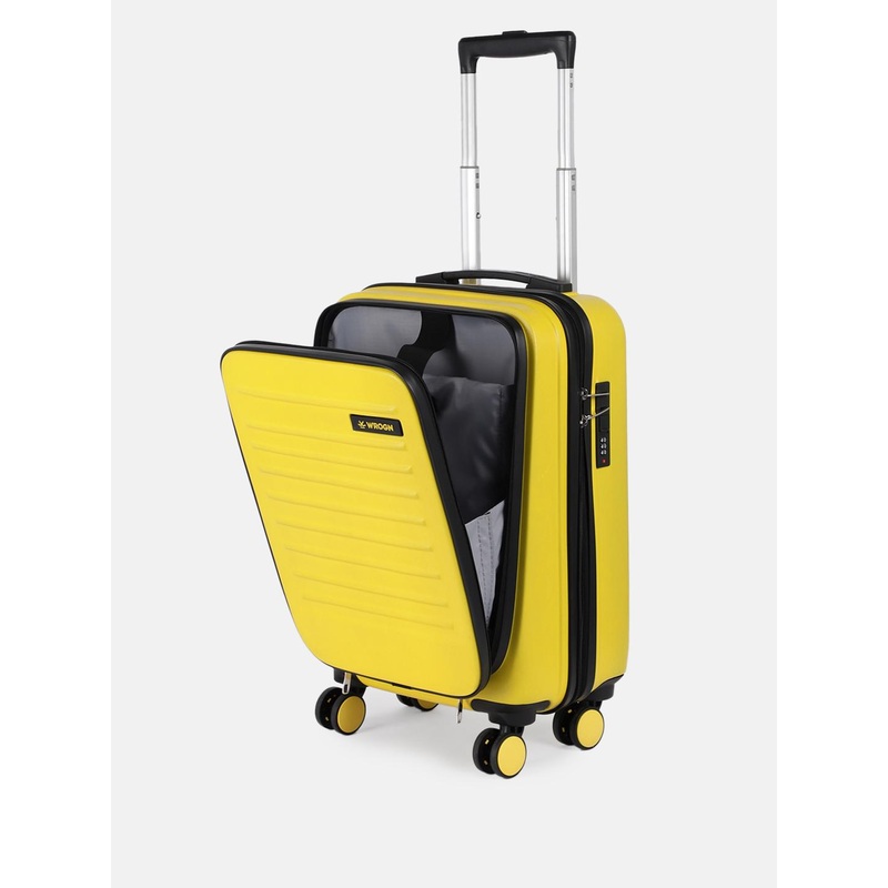 WROGN Unisex Kangaroo Hard Shell Cabin Trolley Suitcase 38L