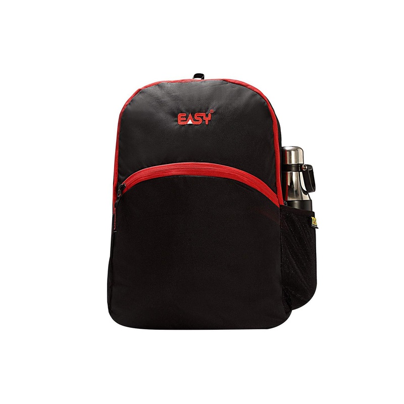 EASY Unisex Black & Red 17 Inch Laptop Backpack