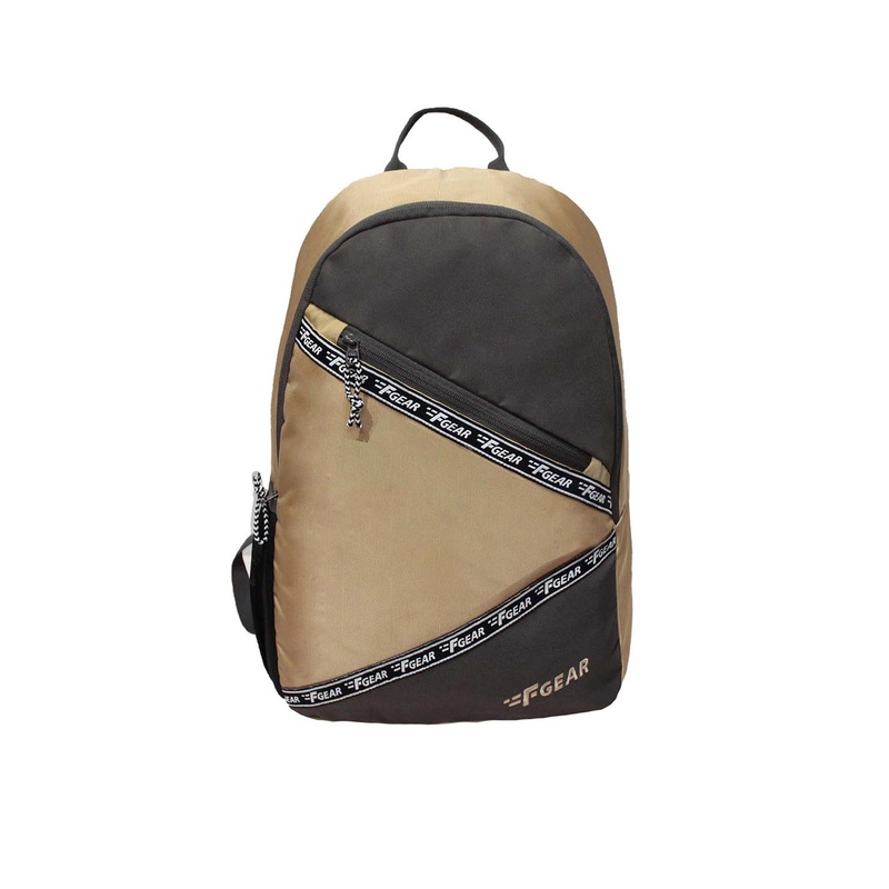 F Gear Unisex Beige & Grey Colourblocked Inferno Starfish Casual Backpack