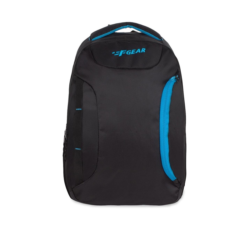 F Gear Unisex Black & Blue 18 Inch Laptop Backpack