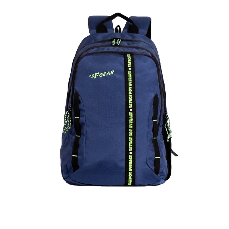 F Gear Unisex Blue & Black Contrast Detail Backpack with Daisy Chains