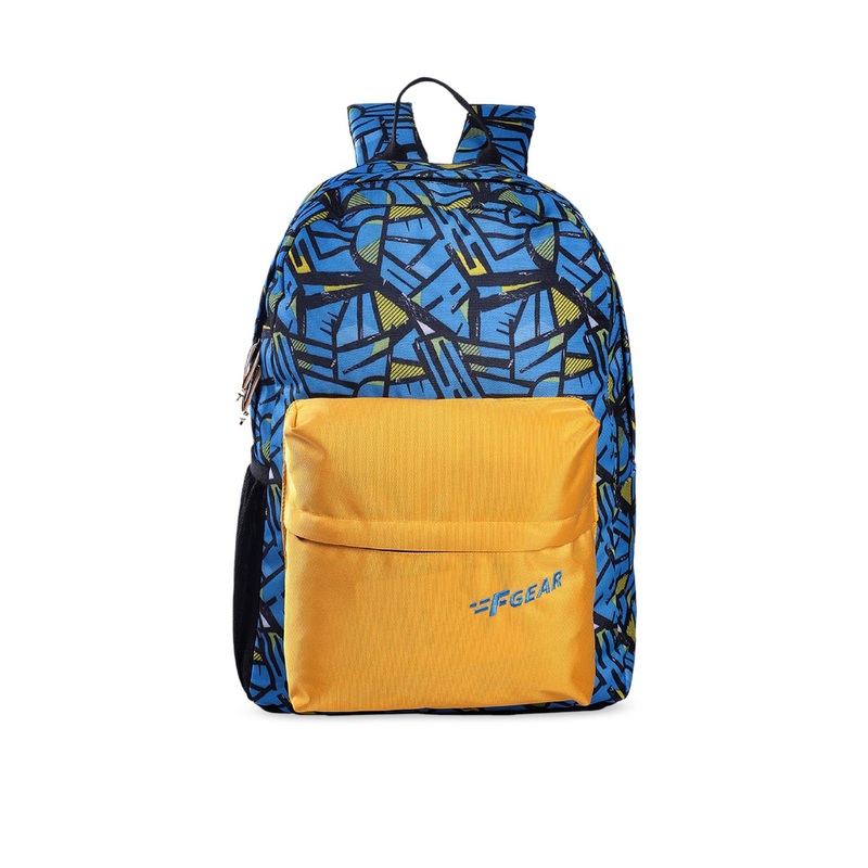 F Gear Unisex Blue & Yellow Colourblocked Backpack